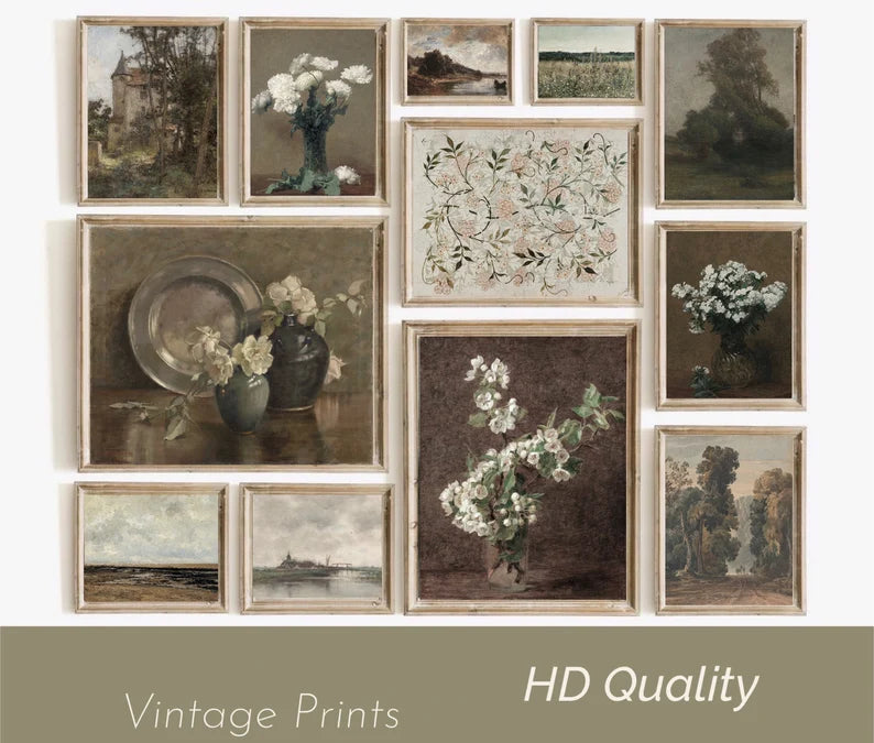 Set of 400 French Decor Vintage Art Prints
