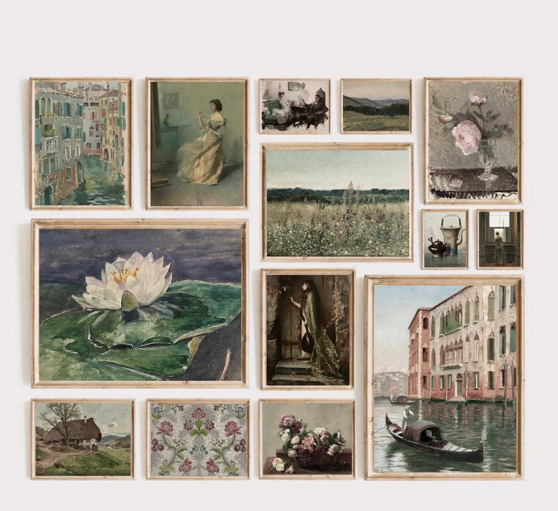 Set of 400 French Decor Vintage Art Prints