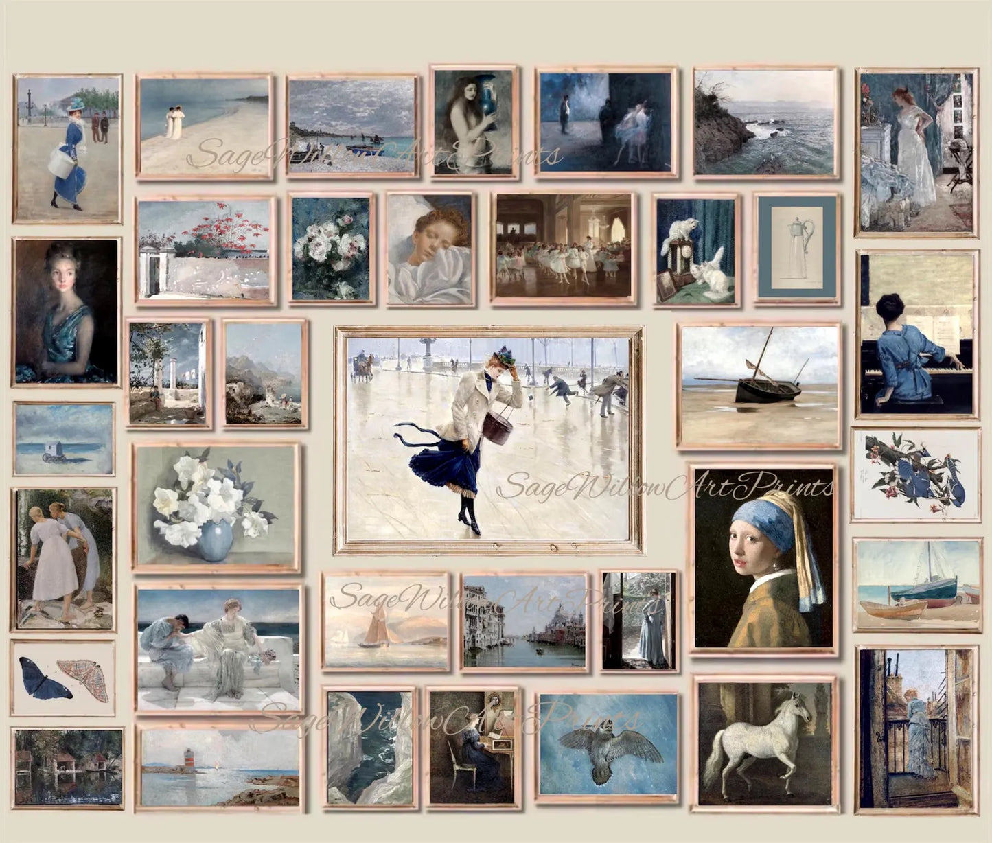 Set of 2000 Vintage Gallery Printable Wall Art