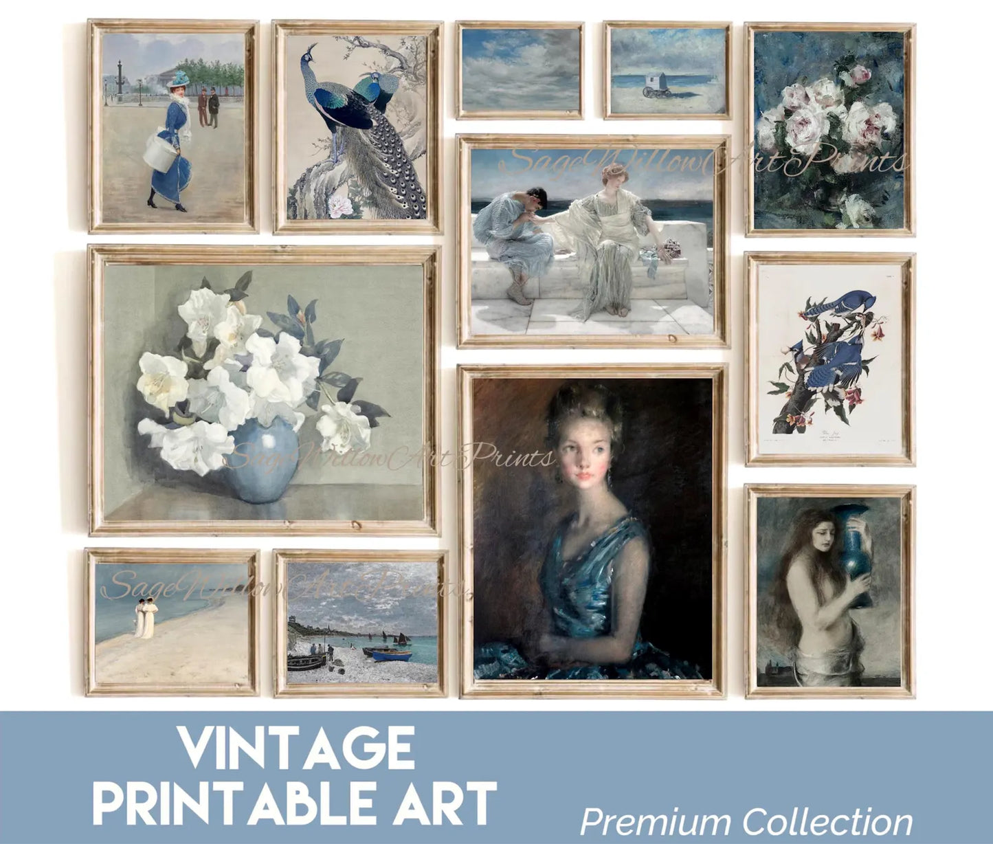 Set of 2000 Vintage Gallery Printable Wall Art