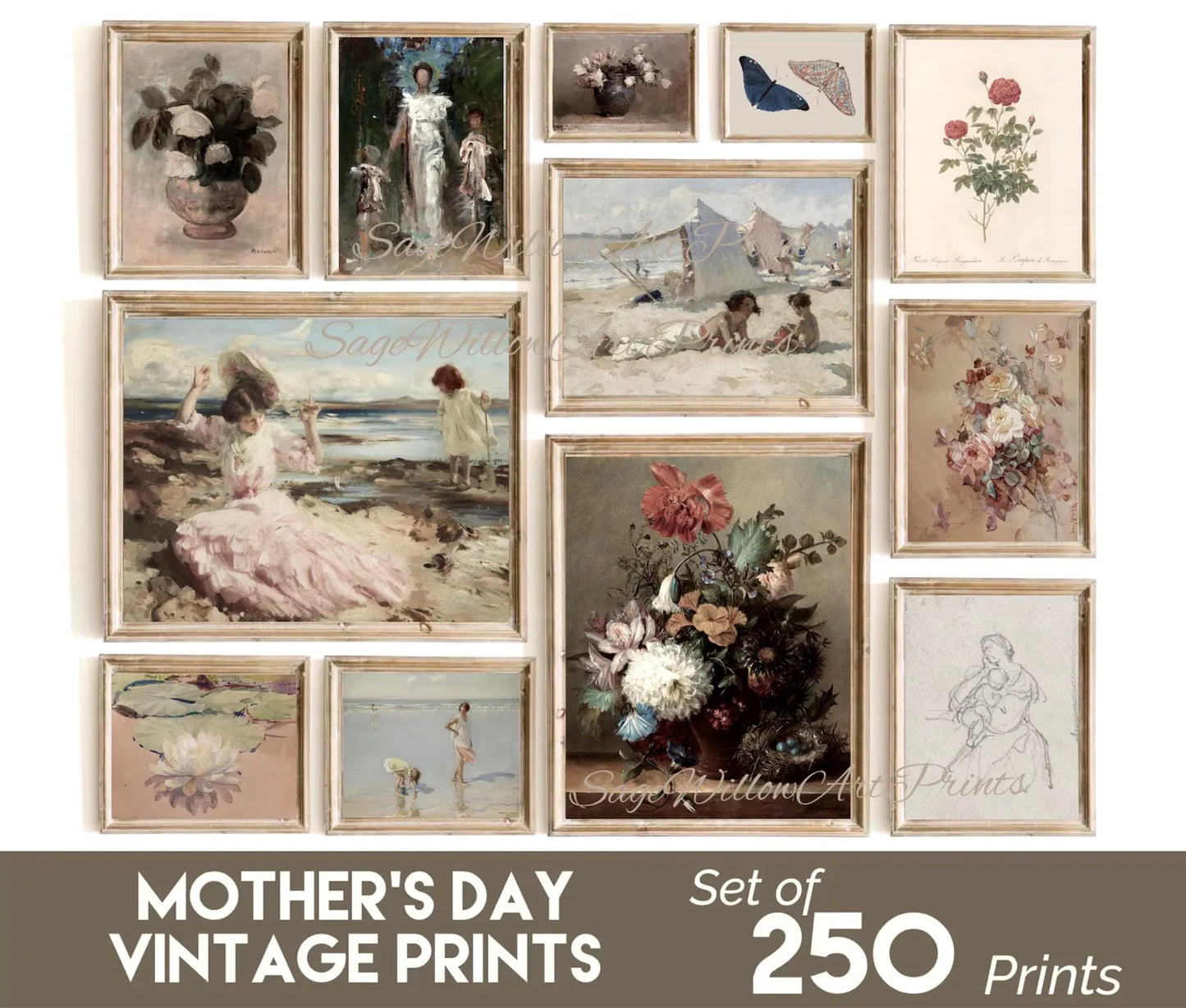 Mother’s Day Gift, 250 Vintage Printable Paintings