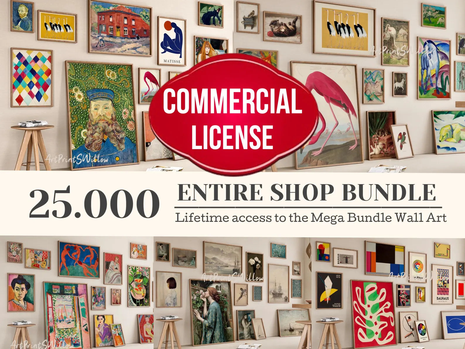 Commercial License Digital Wall Art, PLR/MRR Resale Rights Use