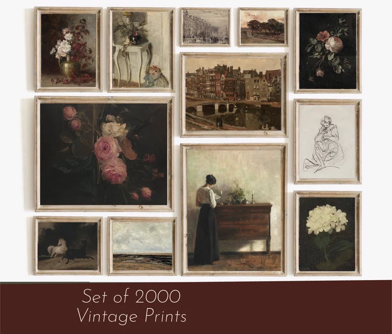 Set of 2000 Vintage Wall Art Prints