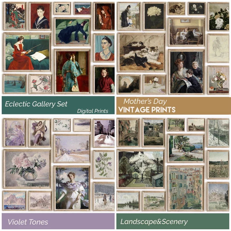 Set of 2000 Vintage Wall Art Prints