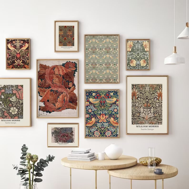 250 Printable William Morris Wall Art Prints, Art Nouveau Decor