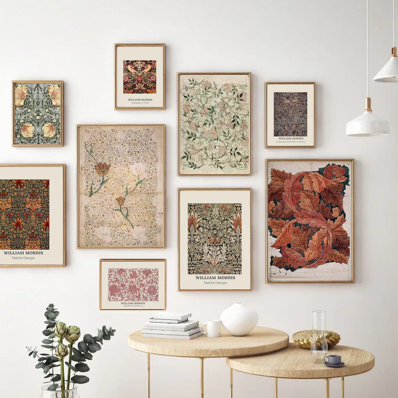 250 Printable William Morris Wall Art Prints, Art Nouveau Decor