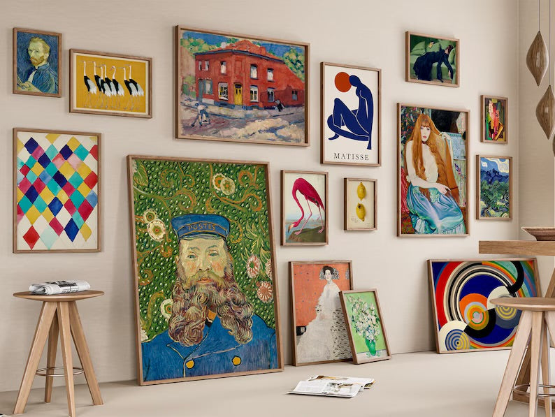 Printable Digital 400 Vintage Eclectic Gallery Wall Art Prints Set