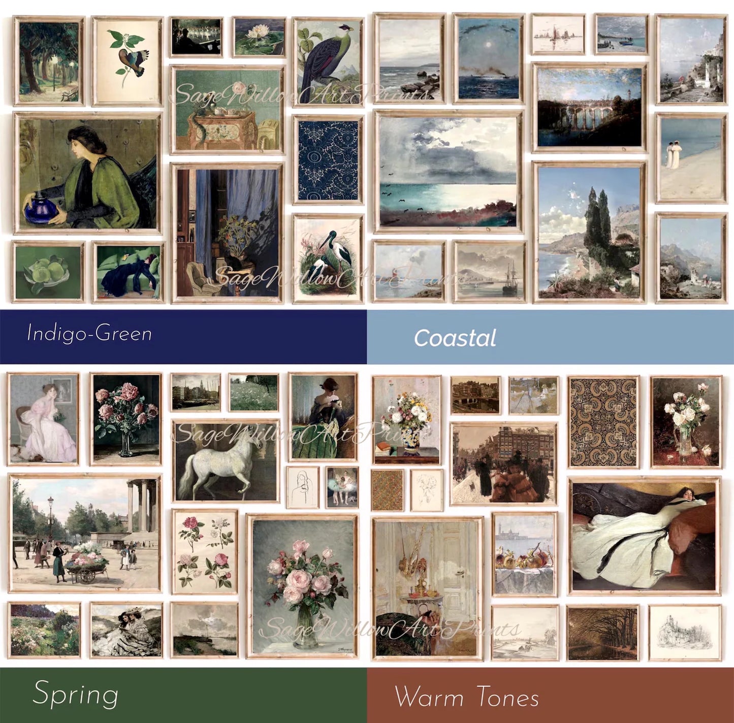 1000 Wall Art Farmhouse Prints Bundle, Vintage Gallery Set, Digital Download