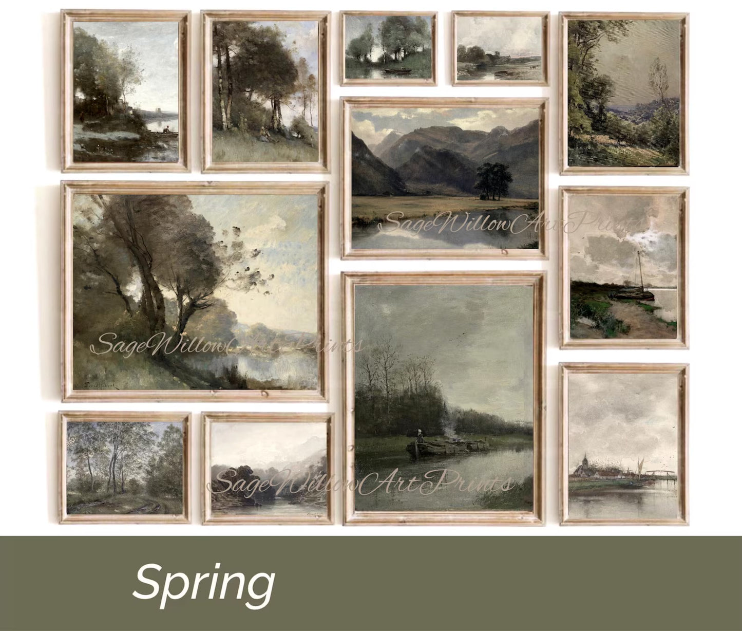 Antique Landscape Oil Paintings Mega Bundle Set