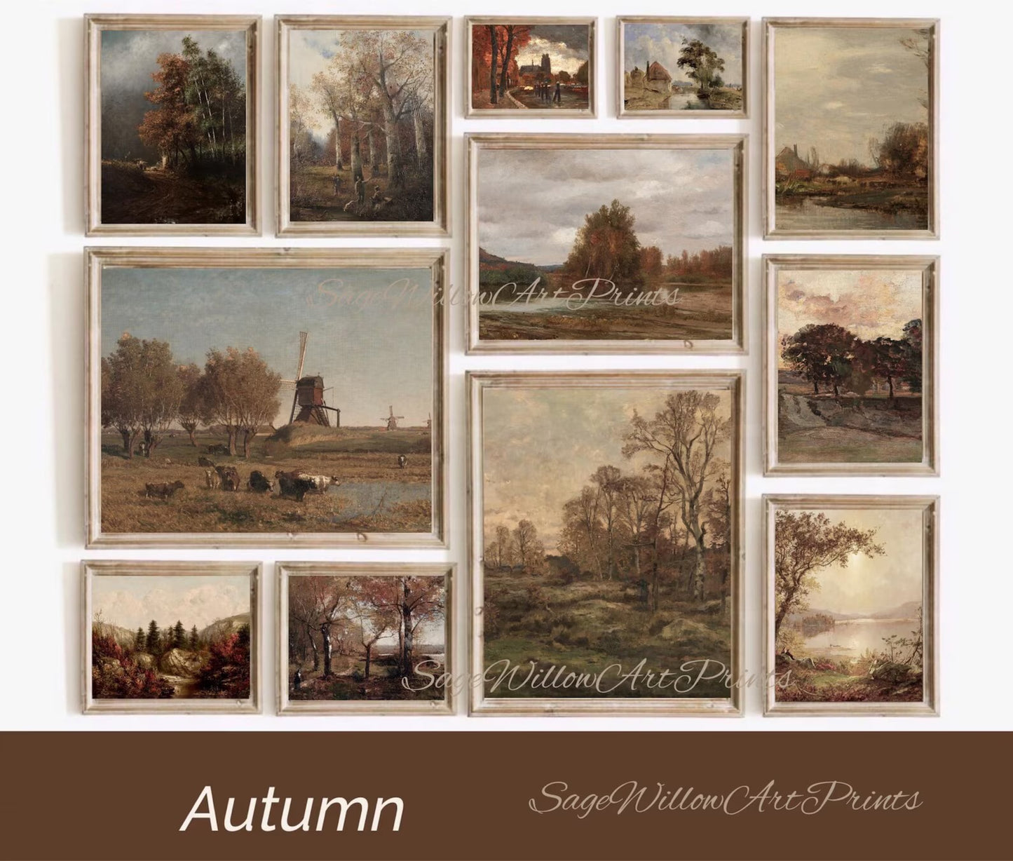 Antique Landscape Oil Paintings Mega Bundle Set