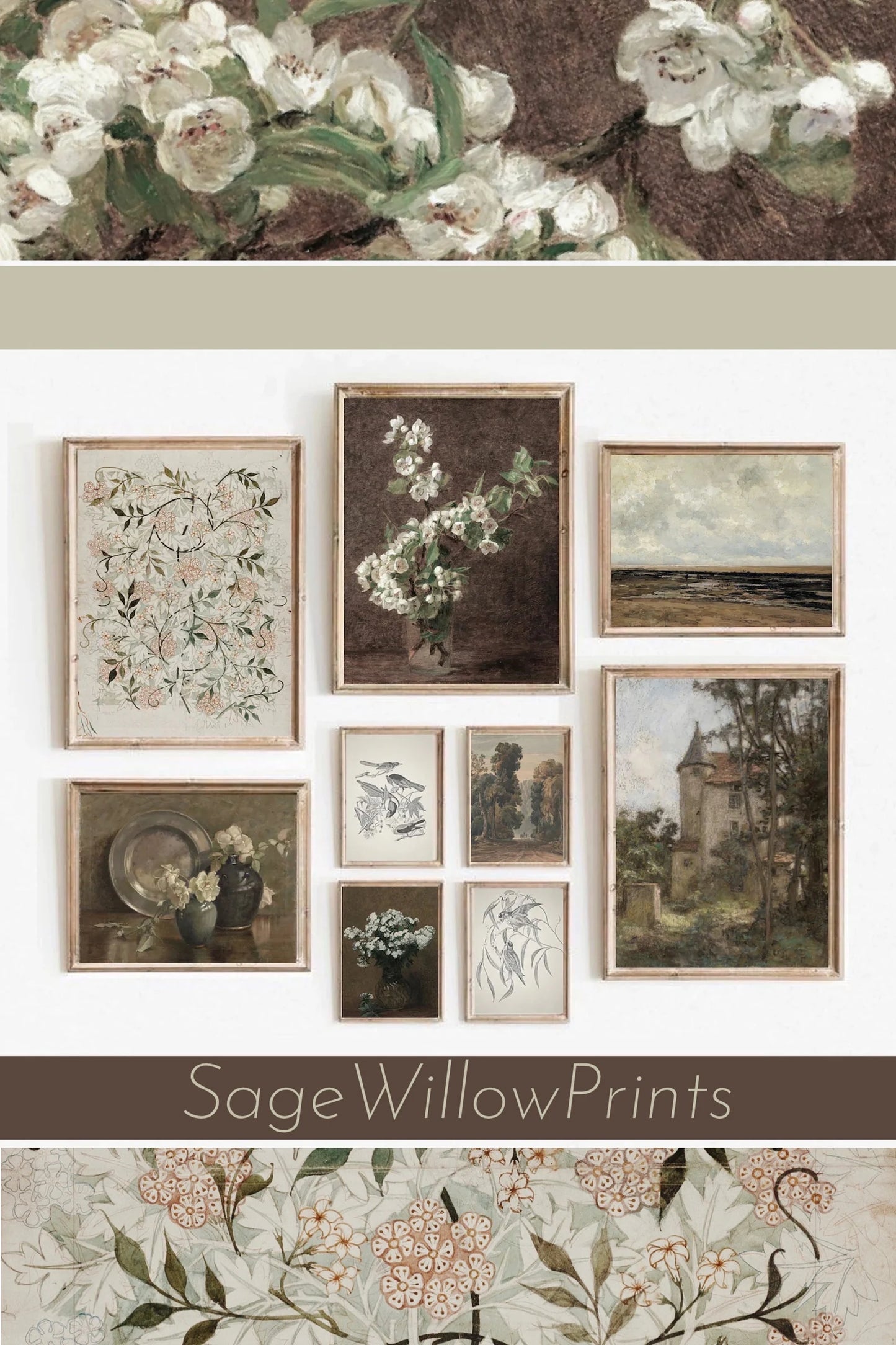 400 Printable Gallery Wall Art Set of Antique Paintings