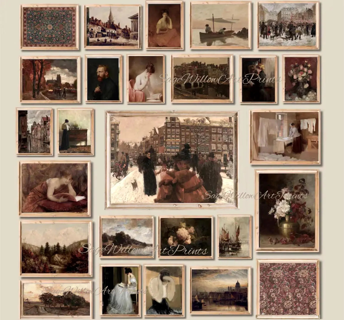 Set of 2000 Vintage Gallery Printable Wall Art