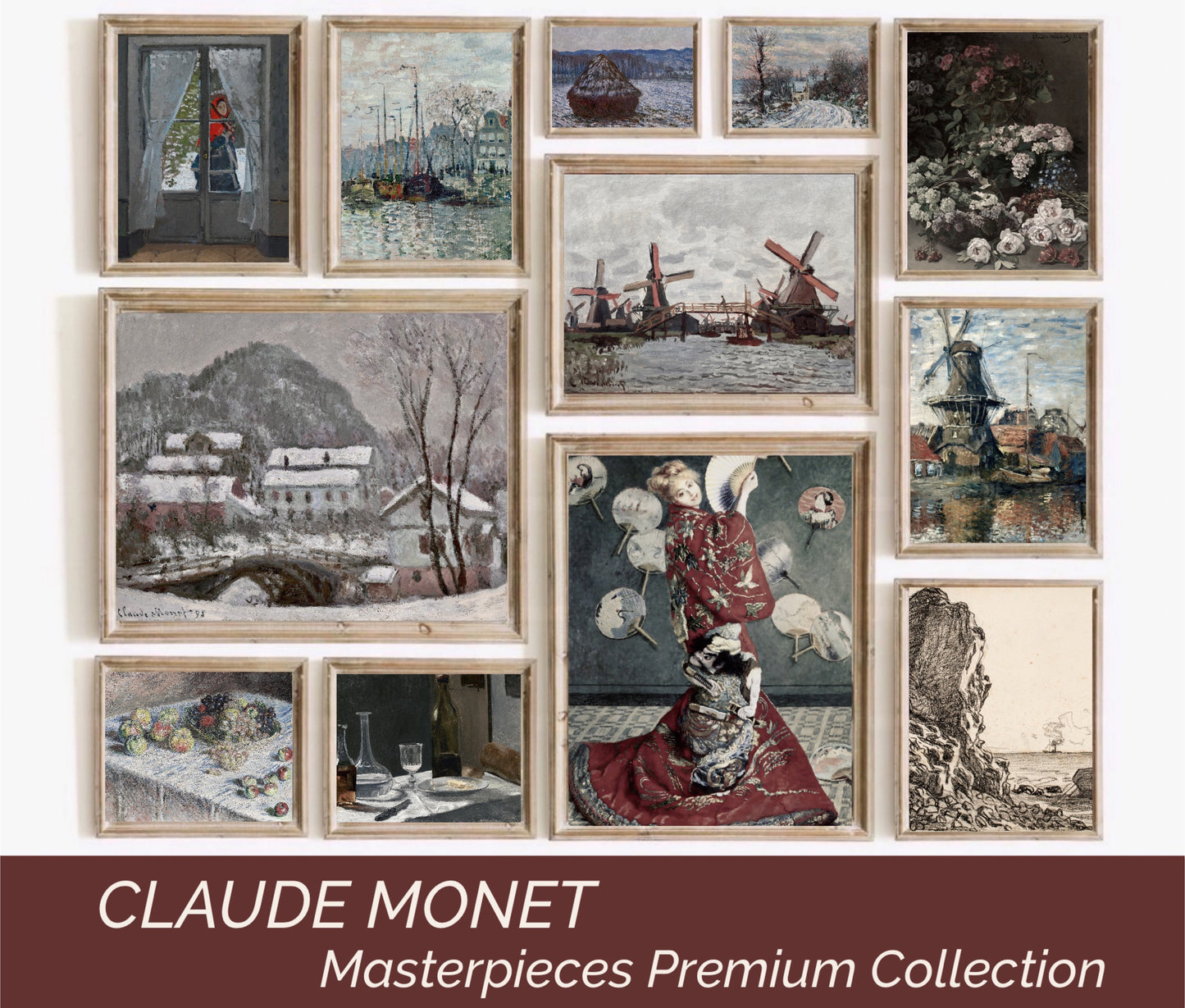 Claude Monet Set of 250 Digital Art Prints, Printable Art